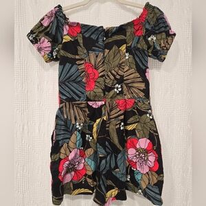 Guess Black And Floral Romper